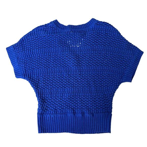 VTG Bongo Blue Short Sleeve Knit Sweater - So Cute! - Picture 2 of 5